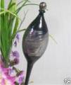 Bewässerungskugel Olive schwarz-silber mit Glas-Stopfen